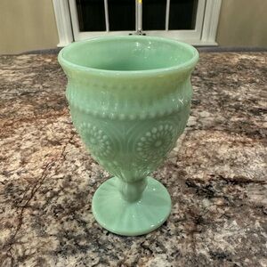 Pioneer Woman Adeline jadeite green glass goblet